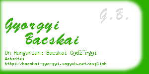 gyorgyi bacskai business card
